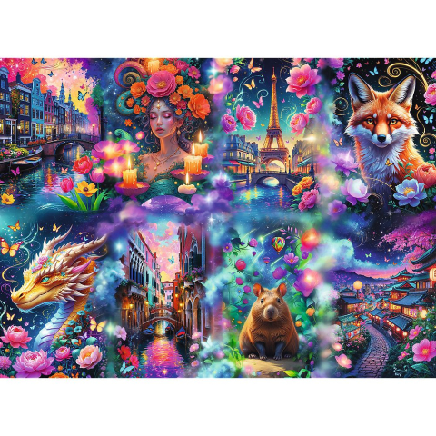 Puzzle trefl 8000 premium plus lumea colorata cu poster inclus copii varsta 14 ani - +15 ani [1]
