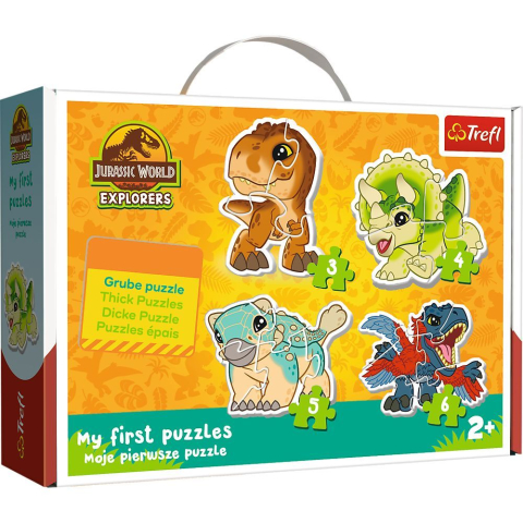 Jucării și Jocuri pentru copii - Puzzle trefl baby clasic jurassic world dinozauri draguti copii varsta 2 ani - 6 ani