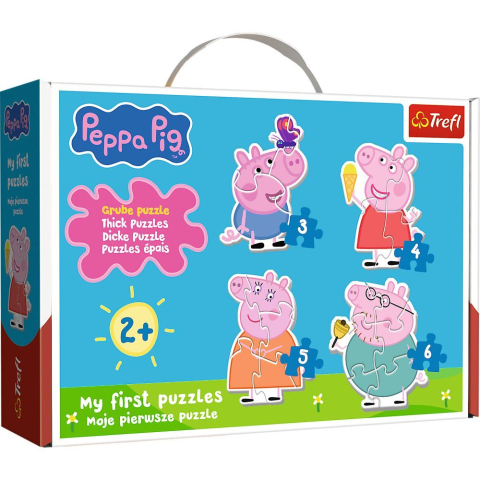 Jucării și Jocuri pentru copii - Puzzle trefl baby clasic peppa pig purcelusul clasic printre prieteni copii varsta 2 ani - 6 ani