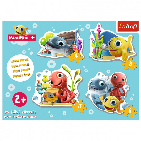 Puzzle trefl baby clasic pestisorul minimini 18 piese [1]