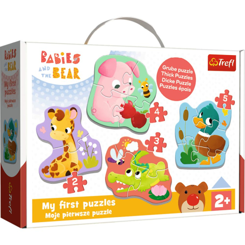 Jucării și Jocuri pentru copii - Puzzle trefl baby clasic puii de animale 14 piese