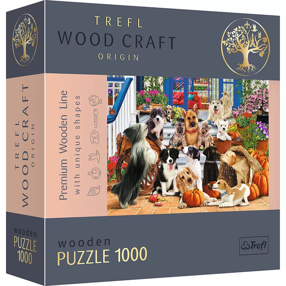 Jucării și Jocuri pentru copii - Puzzle trefl din lemn 1000 piese echipa de catei