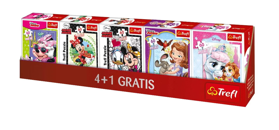 Jucării și Jocuri pentru copii - Puzzle trefl mini 60 licente disney pentru fetite, varsta de la 3 ani la 6 ani