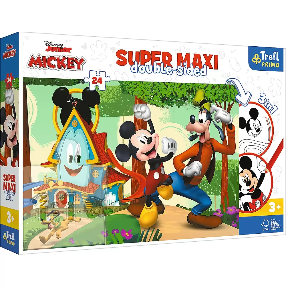 Jucării și Jocuri pentru copii - Puzzle trefl primo  24 super maxi disney mickey si prietenii