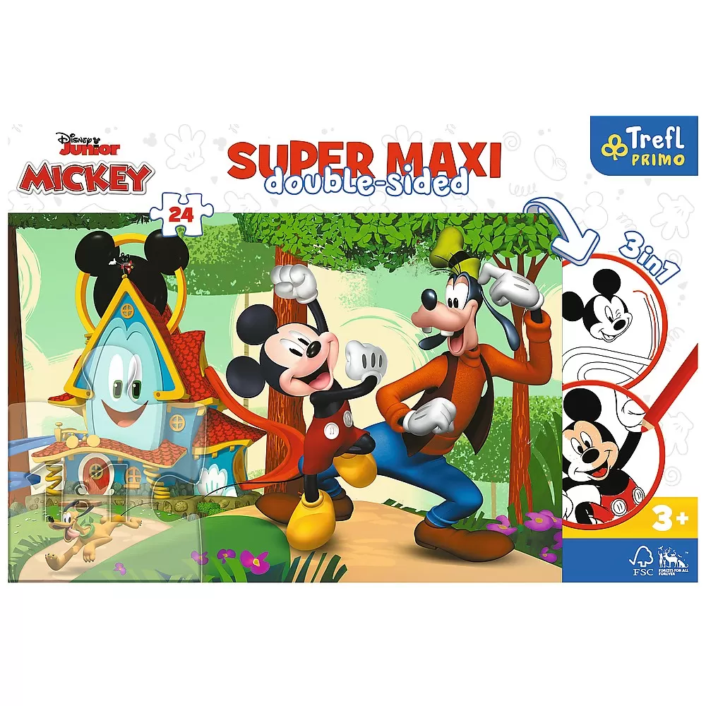 Puzzle trefl primo  24 super maxi disney mickey si prietenii [3]