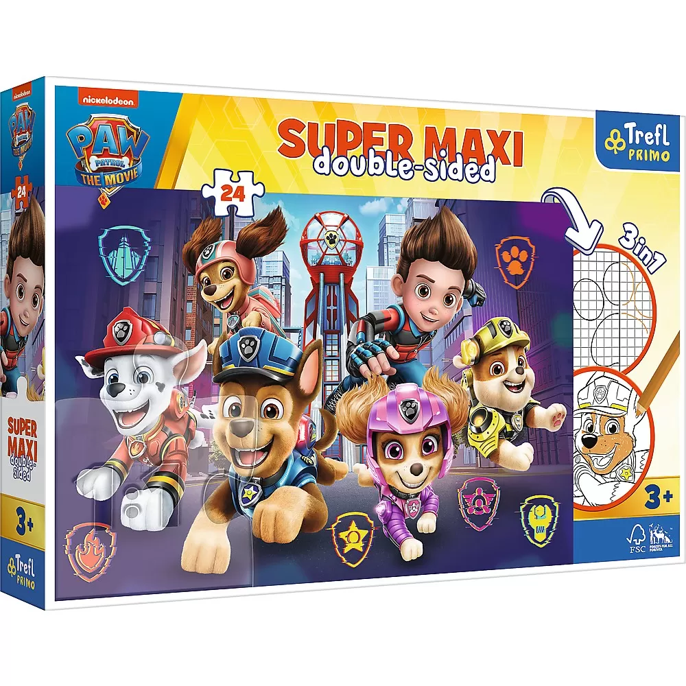 Jucării și Jocuri pentru copii - Puzzle trefl primo 24 super maxi patrula catelusilor echipa cateilor