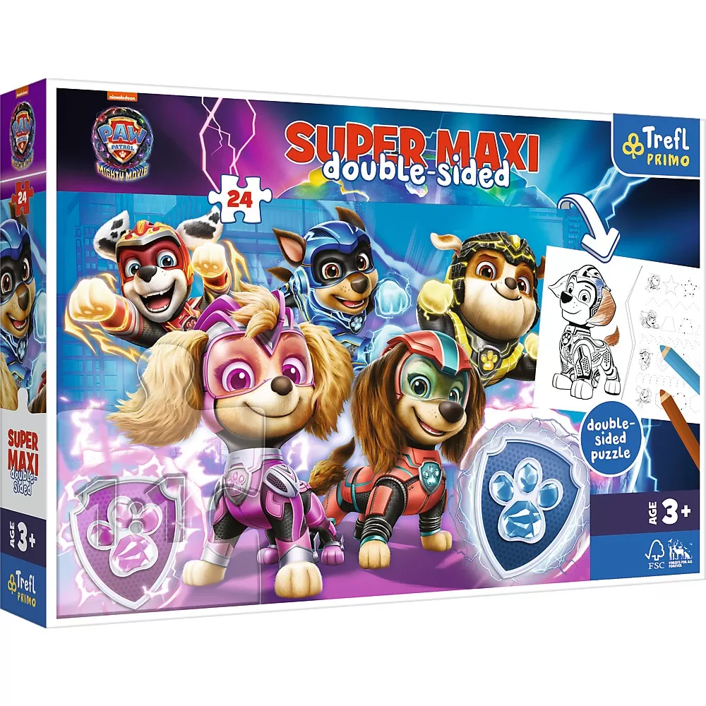 Jucării și Jocuri pentru copii - Puzzle trefl primo 24 super maxi patrula catelusilor echipa in actiune