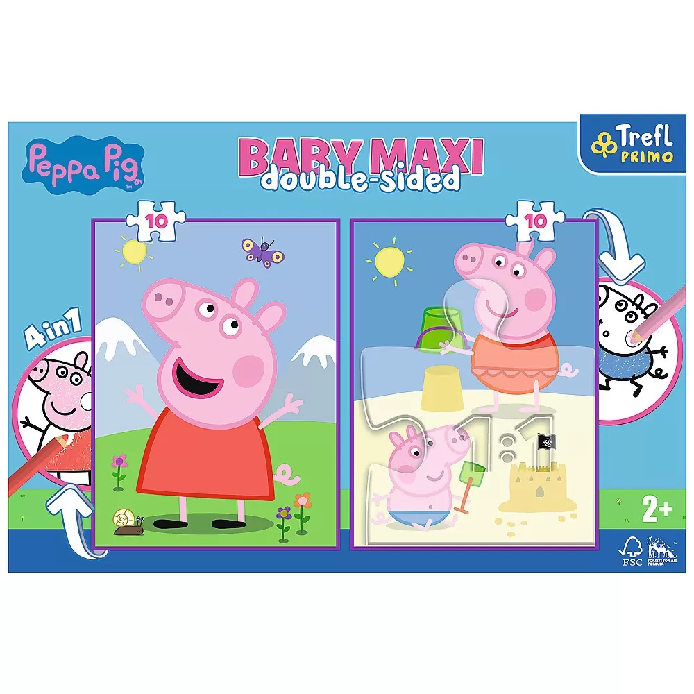 Puzzle trefl primo baby maxi 2x10 peppa pig [5]
