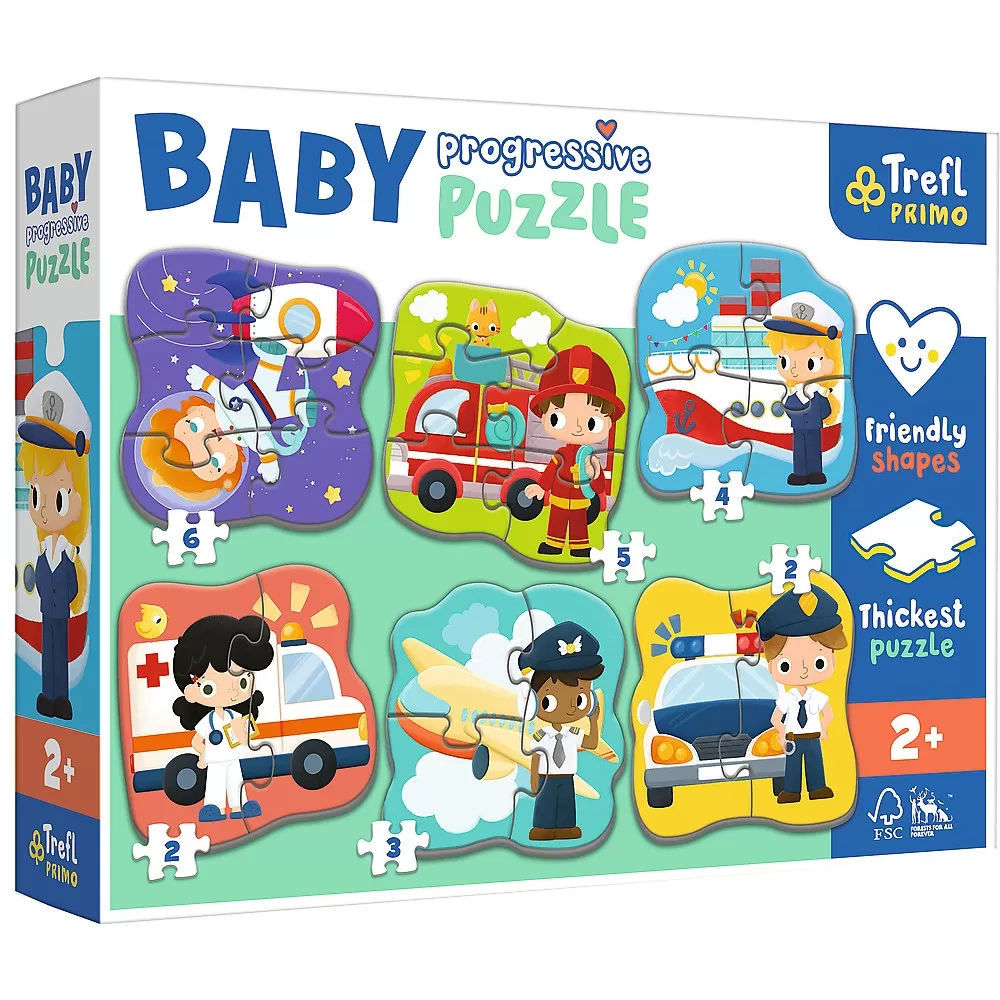 Jucării și Jocuri pentru copii - Puzzle trefl primo baby progressive vehiculele profesionale