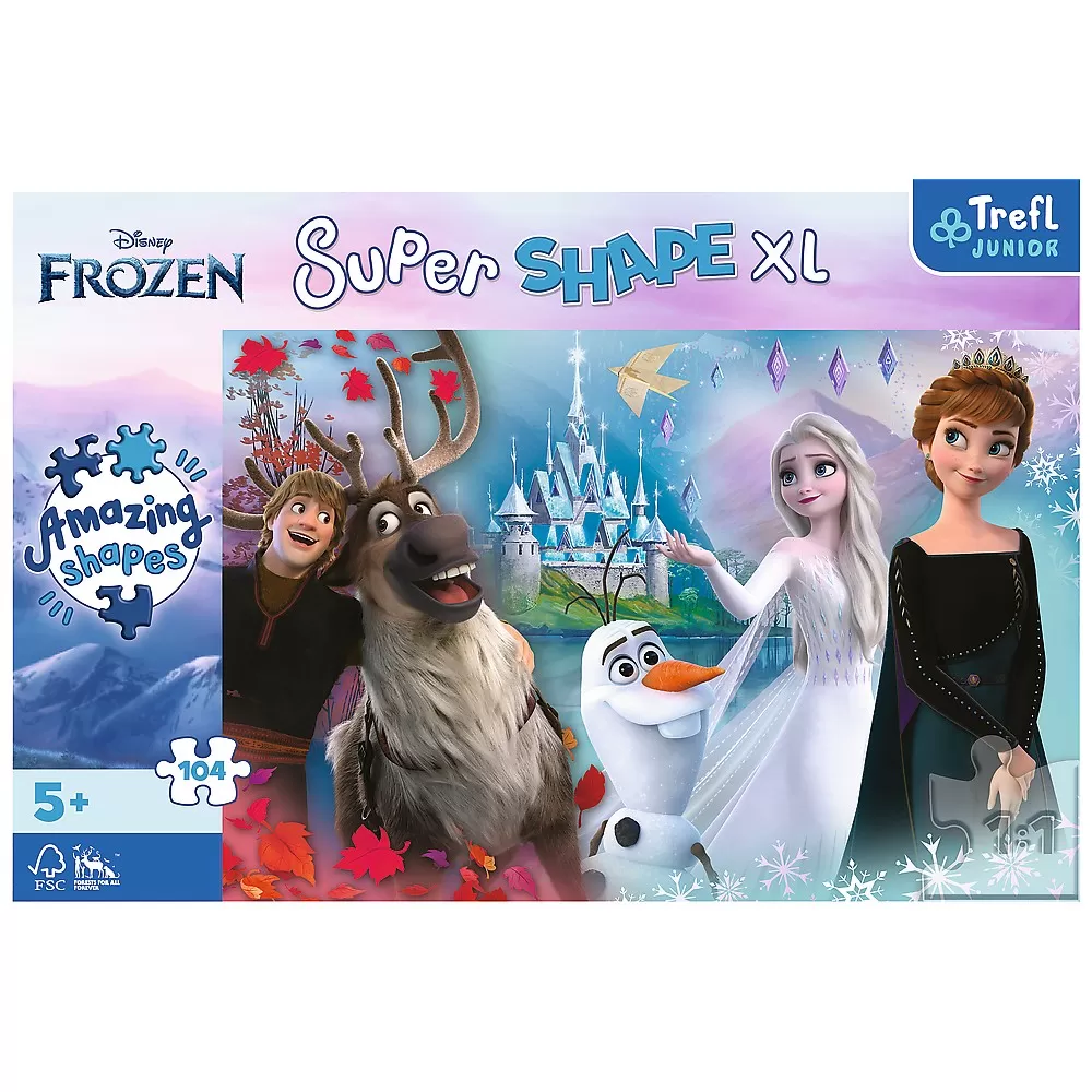 Puzzle trefl primo super shape xxl 104 disney frozen lumea anei si a elsei [2]