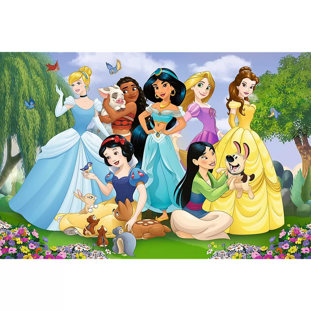 Puzzle trefl primo super shape xxl 104 disney printesele in gradina [1]