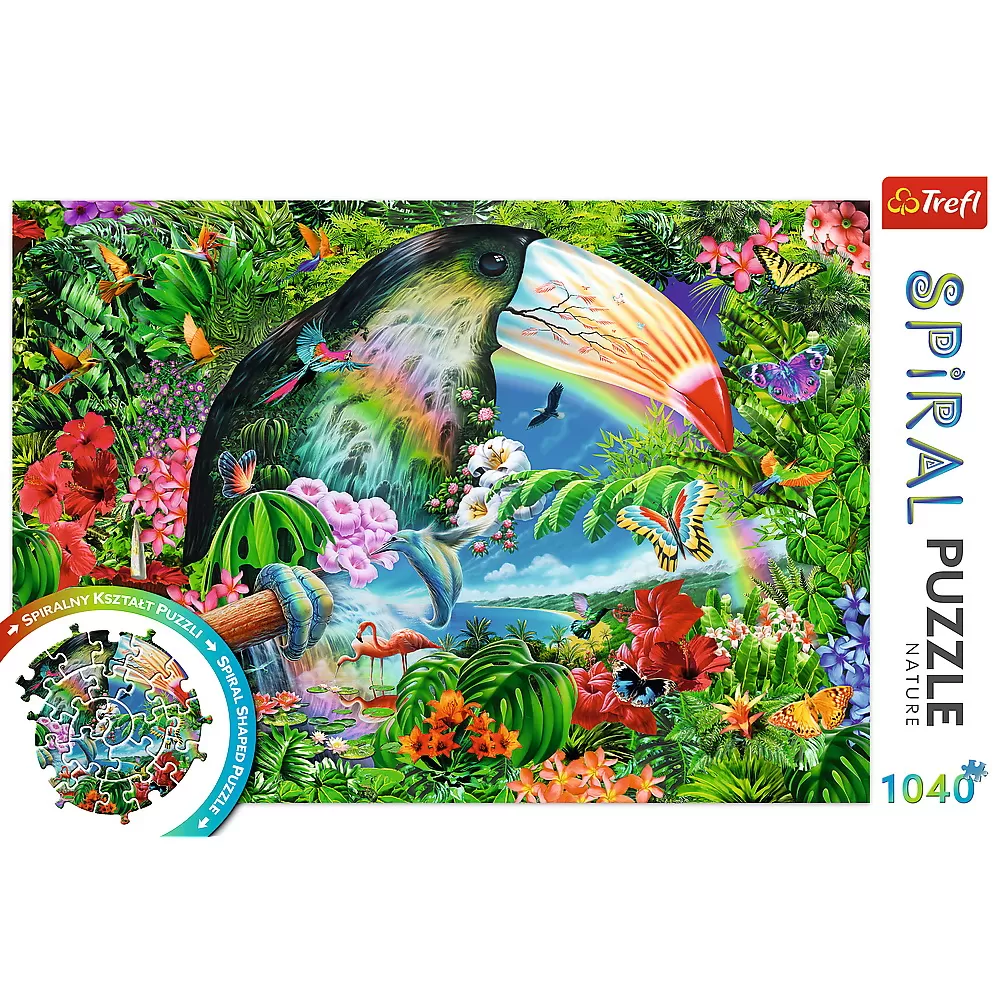 Puzzle trefl spiral 1040 piese animale tropicale [2]