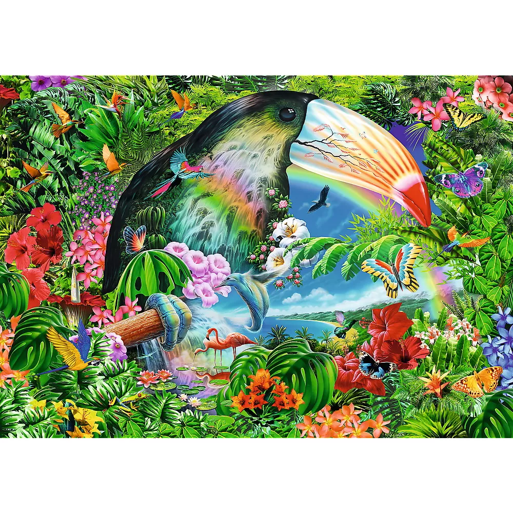 Puzzle trefl spiral 1040 piese animale tropicale [1]
