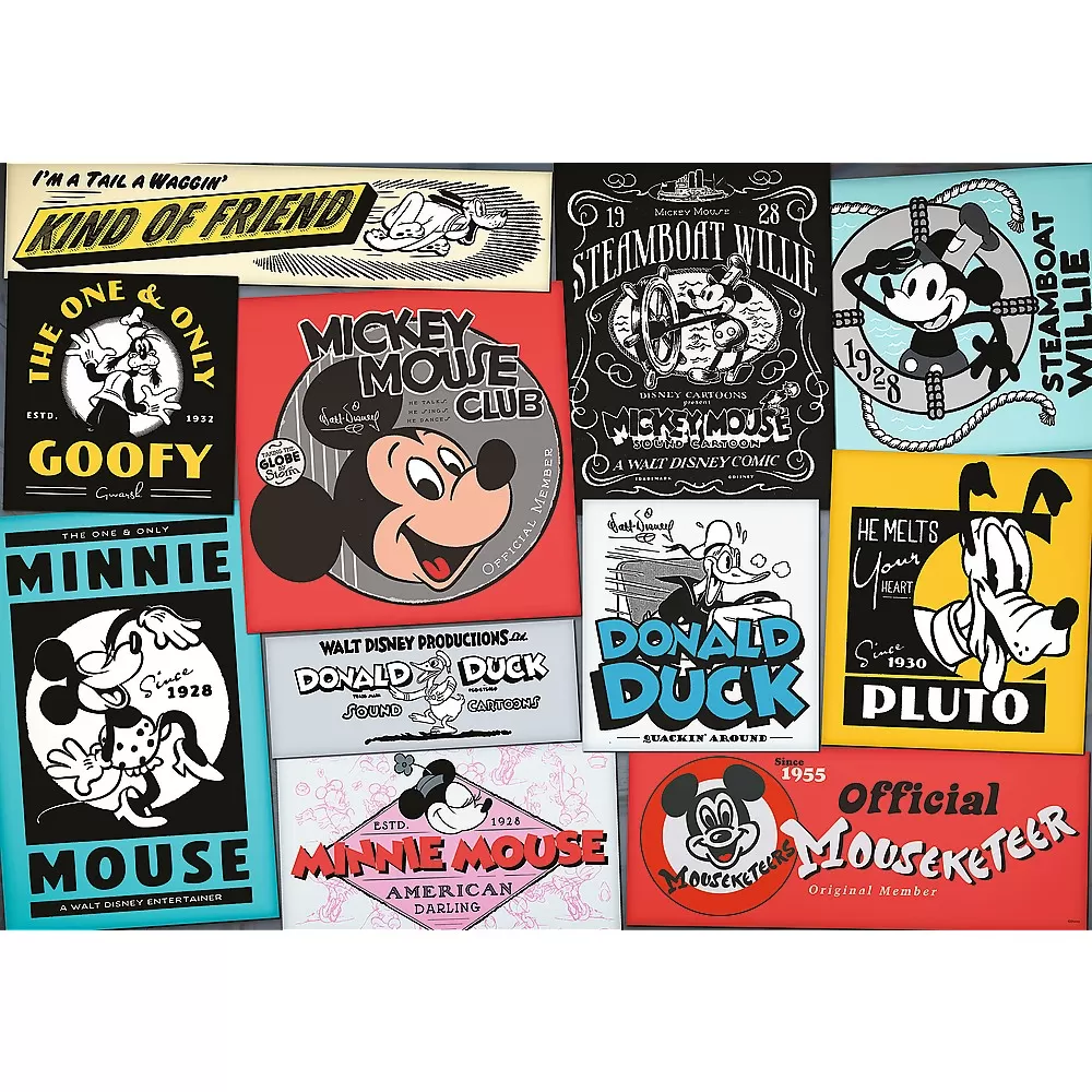 Puzzle trefl uft 1000 disney 100 posterele retro [1]