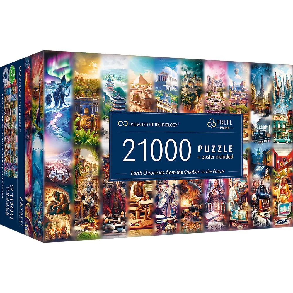 Jucării și Jocuri pentru copii - Puzzle trefl uft  21000 cronici pamantesti de la creatie la viitor, copii 12 ani pana la +15 ani
