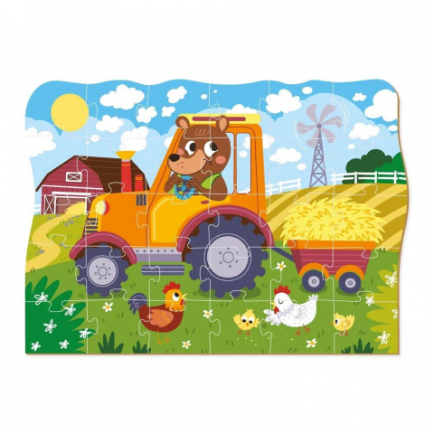 Puzzle - Ursuletul la ferma (30 piese) [2]