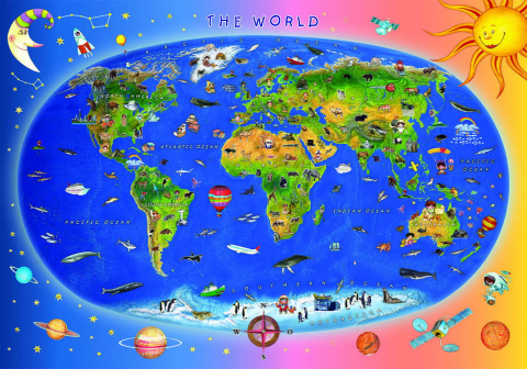 Puzzle XL - Harta Lumii (300 piese) [1]