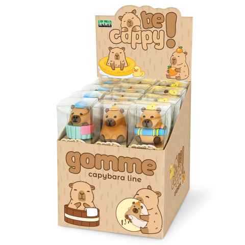 Rechizite Școlare - Radiera BeCappy Capibara – tridimensionala, 3 modele asortate , pret/1 buc