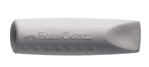 Rechizite Școlare - Radiera capac grip 2001 gri 2/set faber-castell