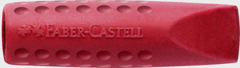 Rechizite Școlare - Radiera capac grip 2001 rosie/albastra 2/set faber-castell