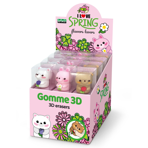 Corectoare, PIC, Radiere si Gume de Sters - Radiera Colectia Flowers Lovers 3D, 3 modele asortate , pret/1 buc