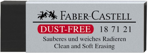 Rechizite Școlare - Radiera creion dust-free neagra 20 faber-castell