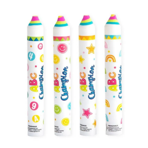 Corectoare, PIC, Radiere si Gume de Sters - Radiera creion Jumbo, cu cerculete, curcubeu, cifre si litere, 13.5cm Trendhaus CH31299
