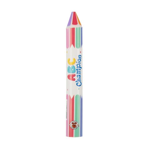 Corectoare, PIC, Radiere si Gume de Sters - Radiera creion Jumbo, cu linii, curcubeu, cifre si litere, 13.5cm Trendhaus CH30958