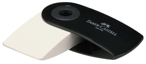 Radiera creion sleeve mini neagra faber-castell [1]