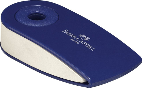 Radiera creion sleeve mini rosie/albastra faber-castell [1]
