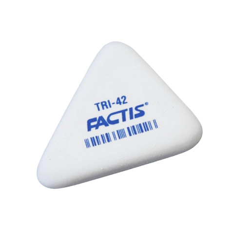 Rechizite Școlare - Radiera Factis TRI-42, triunghi, 47mm, alb