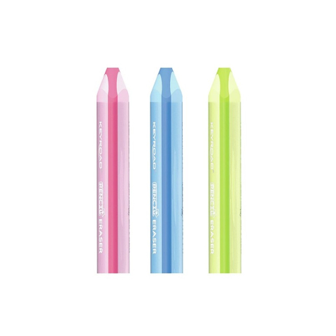 Corectoare, PIC, Radiere si Gume de Sters - Radiera Keyroad KR972915, forma de creion, diverse culori, pvc free