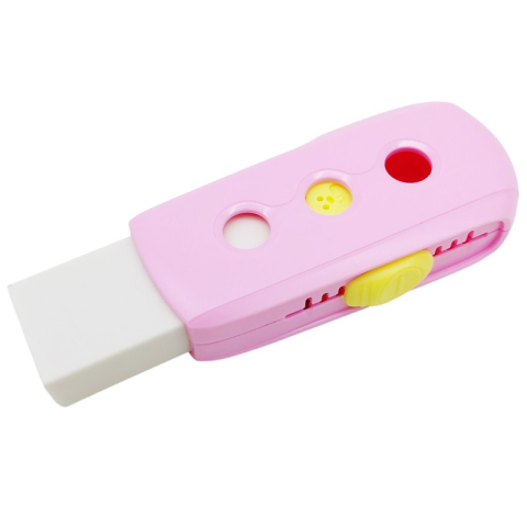 Radiera Keyroad Pushable KR972416, dreptunghi, diverse culori pastel, protectie din plastic [7]