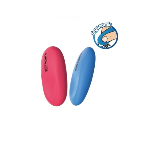 Rechizite Școlare - Radiera Keyroad Soft Tip KR971246 KR971788, ovala, 51x28x10mm, diverse culori, ergonomica
