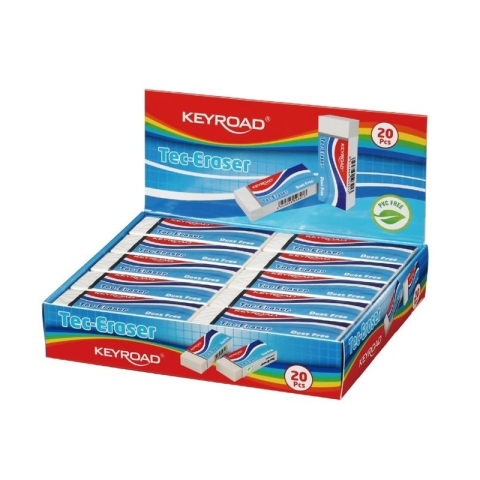 Radiera Keyroad Technic KR970980, dreptunghi, 61x22x12mm, alb [1]