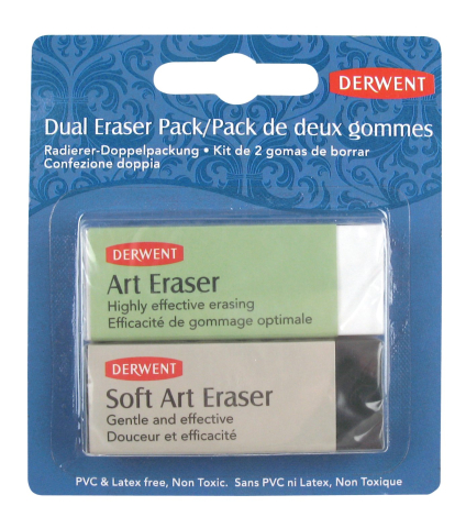 Rechizite Școlare - Radiera patrata alba 2/set derwent professional