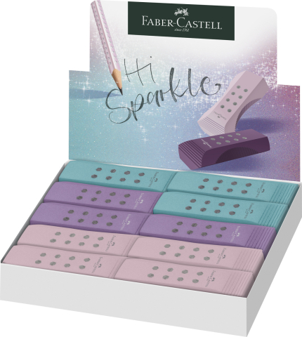 Radiera rollon sparkle rose-turcoaz-violet faber-castell [3]
