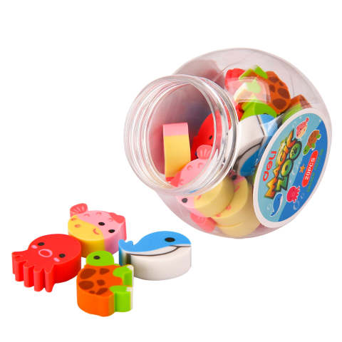 Radiere creion borcan 20 buc mini zoo deli [2]