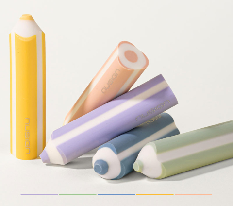 Radiere triunghiulare pencil shape set 5 bucati nusign deli [4]