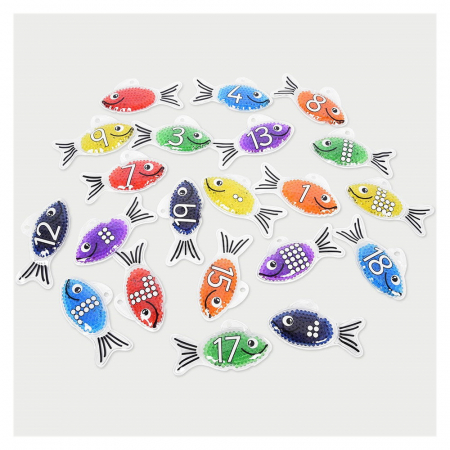 Jucării STEM, Știință şi Experimente - Rainbow Fish, set pestisori tactili cu gel, TickiT