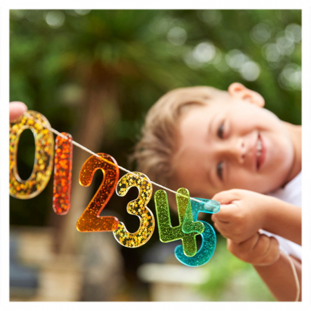 Rainbow Glitter, set numere cu sclipici, TickiT, 3-7 ani [1]