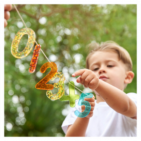 Rainbow Glitter, set numere cu sclipici, TickiT, 3-7 ani [4]
