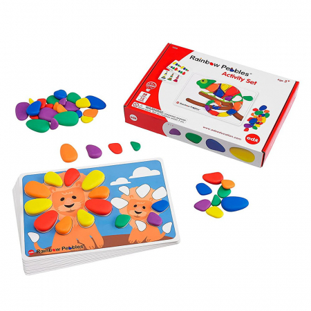 Jucării și Jocuri pentru copii - Rainbow Pebbles, pietricele cu carduri de activitati, 3-7 ani