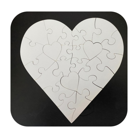 Birotică și Papetărie - Rama foto 301006, MDF, 10x15cm, sublimabil, puzzle, inima, dublu adeziv