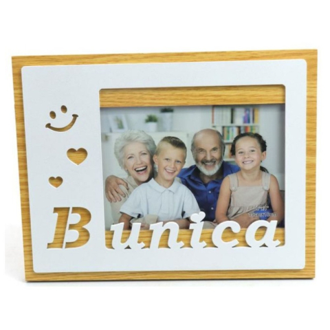 Casă, gradină și bricolaj - Rama foto, MDF, 10x15cm, No.R-02, mesaj "Bunica"