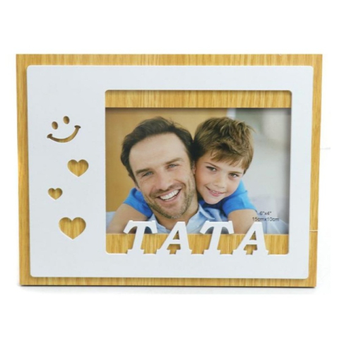 Casă, gradină și bricolaj - Rama foto, MDF, 10x15cm, No.R-04, mesaj "Tata"