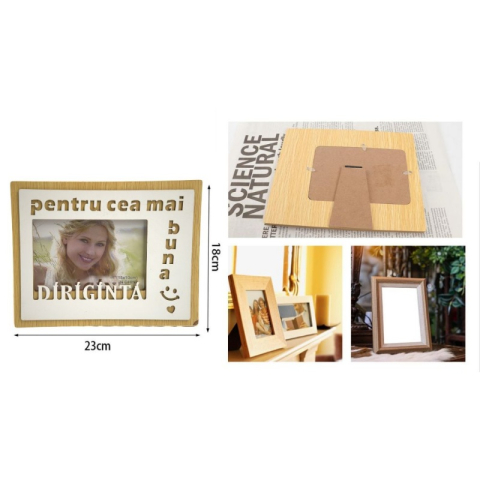 Rama foto, MDF, 10x15cm, No.R-21, mesaj "pentru cea mai buna Diriginta" [1]