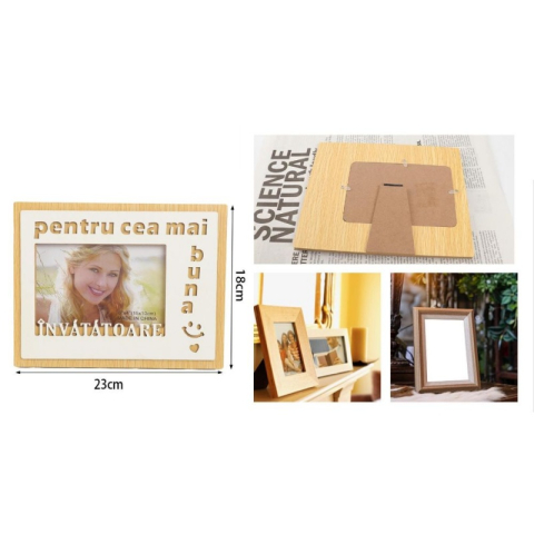 Rama foto, MDF, 10x15cm, No.R-22, mesaj "pentru cea mai buna Invatatoare" [1]