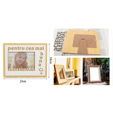 Rama foto, MDF, 10x15cm, No.R-24, mesaj "pentru cea mai buna Profesoara" [1]