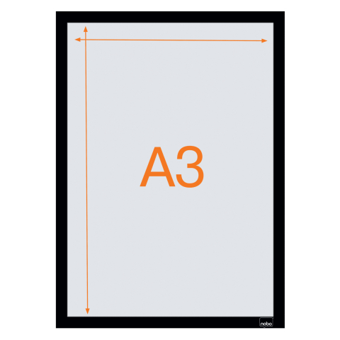 Rama magnetica autoadeziva a3 neagra 2/set nobo [1]